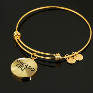 Chicago Girl - 18k Gold Finished Bangle Bracelet