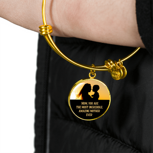 Amazing Mother - 18k Gold Finished Bangle Bracelet