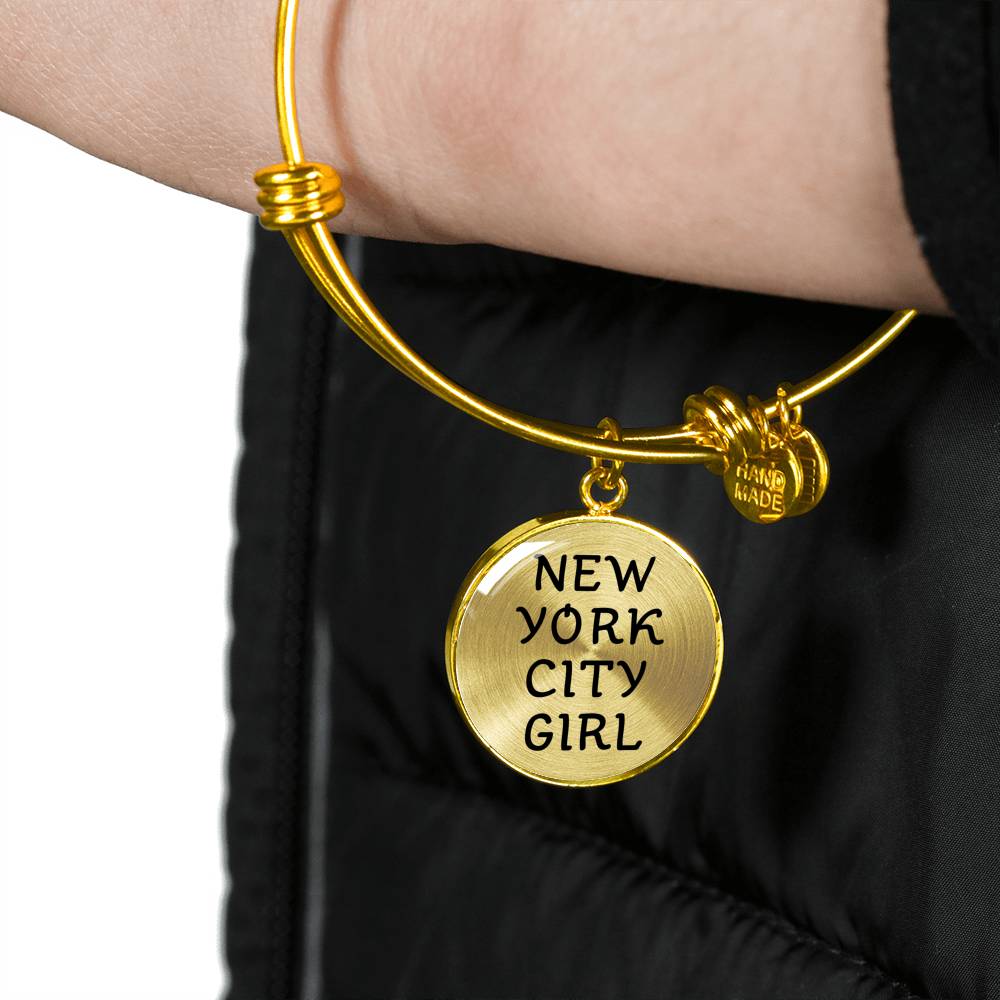 New York City Girl - 18k Gold Finished Bangle Bracelet