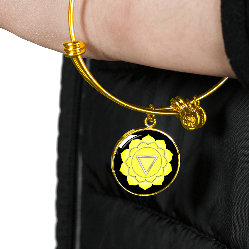 Solar Plexus Chakra (Manipura) - 18k Gold Finished Bangle Bracelet