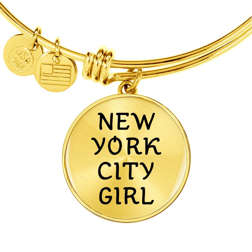 New York City Girl - 18k Gold Finished Bangle Bracelet
