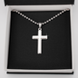 Personalized Stainless Steel Ball Chain Cross Necklace v2