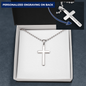 Personalized Stainless Steel Ball Chain Cross Necklace