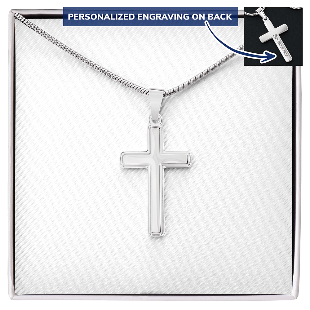 Personalized Stainless Steel Cross Necklace