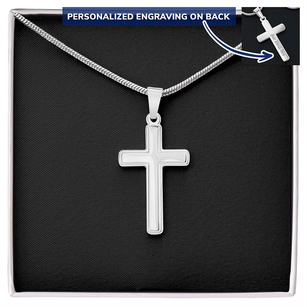 Personalized Stainless Steel Cross Necklace v2
