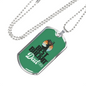 Best Buckin' Dad Ever v2 - Luxury Dog Tag Necklace