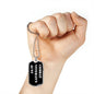 Combat Veteran's Aunt v3 - Luxury Dog Tag Necklace