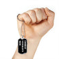 Combat Veteran's Mom v3 - Luxury Dog Tag Necklace