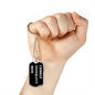 Combat Veteran's Mom v2 - Luxury Dog Tag Necklace