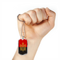 Stylized Tryzub And Red-Black Flag - Luxury Dog Tag Necklace