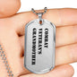 Combat Veteran's Grandmother - Luxury Dog Tag Necklace