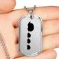 Mama Hedgehog With 3 Hoglets - Luxury Dog Tag Necklace