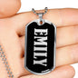 Emily v01s - Luxury Dog Tag Necklace