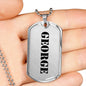 George - Luxury Dog Tag Necklace