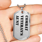 Combat Veteran's Aunt - Luxury Dog Tag Necklace