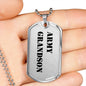 Army Grandson - Luxury Dog Tag Necklace