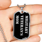 Military Veteran's Mom v2 - Luxury Dog Tag Necklace