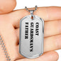 Coast Guardsman's Father - Luxury Dog Tag Necklace