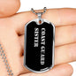 Coast Guard Sister v2 - Luxury Dog Tag Necklace
