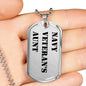 Navy Veteran's Aunt - Luxury Dog Tag Necklace