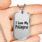 Love My Pekingese - Luxury Dog Tag Necklace