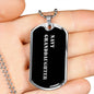 Navy Granddaughter v2 - Luxury Dog Tag Necklace