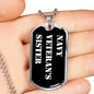 Navy Veteran's Sister v3 - Luxury Dog Tag Necklace