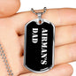 Airman's Dad v3 - Luxury Dog Tag Necklace