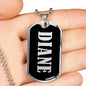 Diane v01s - Luxury Dog Tag Necklace