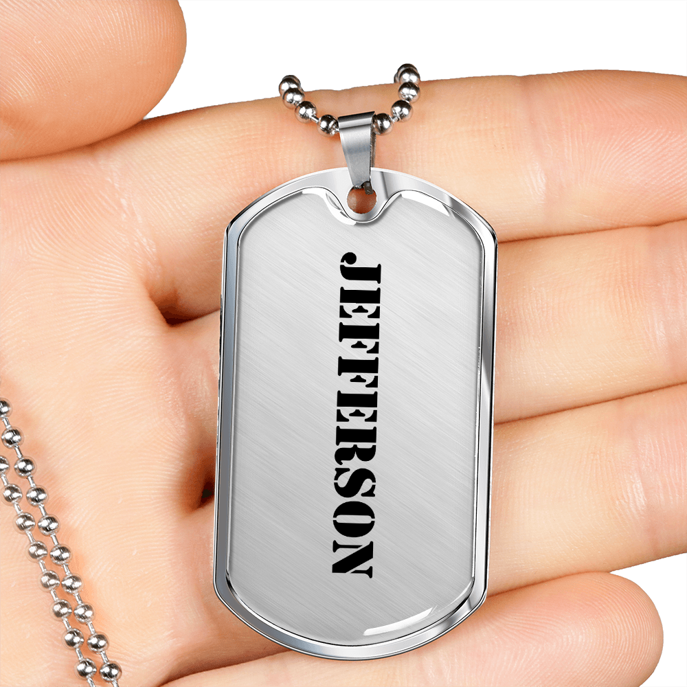 Jefferson - Luxury Dog Tag Necklace