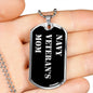 Navy Veteran's Mom v2 - Luxury Dog Tag Necklace