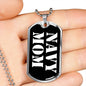 Navy Mom v3 - Luxury Dog Tag Necklace