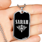 Sarah v02a - Luxury Dog Tag Necklace