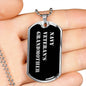 Navy Veteran's Grandmother v2 - Luxury Dog Tag Necklace