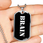 Brain v2 - Luxury Dog Tag Necklace