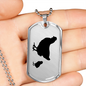Mama Chicken With 1 Chick - Luxury Dog Tag Necklace
