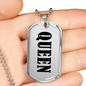Queen v01 - Luxury Dog Tag Necklace