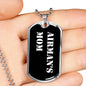 Airman's Mom v3 - Luxury Dog Tag Necklace