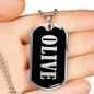 Olive v02 - Luxury Dog Tag Necklace