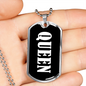 Queen v03 - Luxury Dog Tag Necklace