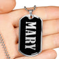 Mary v01s - Luxury Dog Tag Necklace