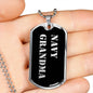Navy Grandma v2 - Luxury Dog Tag Necklace