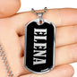 Elena v01s - Luxury Dog Tag Necklace