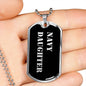 Navy Daughter v2 - Luxury Dog Tag Necklace