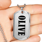 Olive v01 - Luxury Dog Tag Necklace