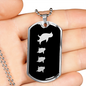 Mama Penguin With 3 Chicks v2 - Luxury Dog Tag Necklace