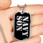 Navy Son v2 - Luxury Dog Tag Necklace