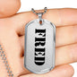 Fred - Luxury Dog Tag Necklace