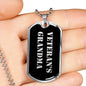 Veteran's Grandma v2 - Luxury Dog Tag Necklace
