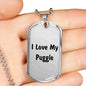 Love My Puggle v4 - Luxury Dog Tag Necklace